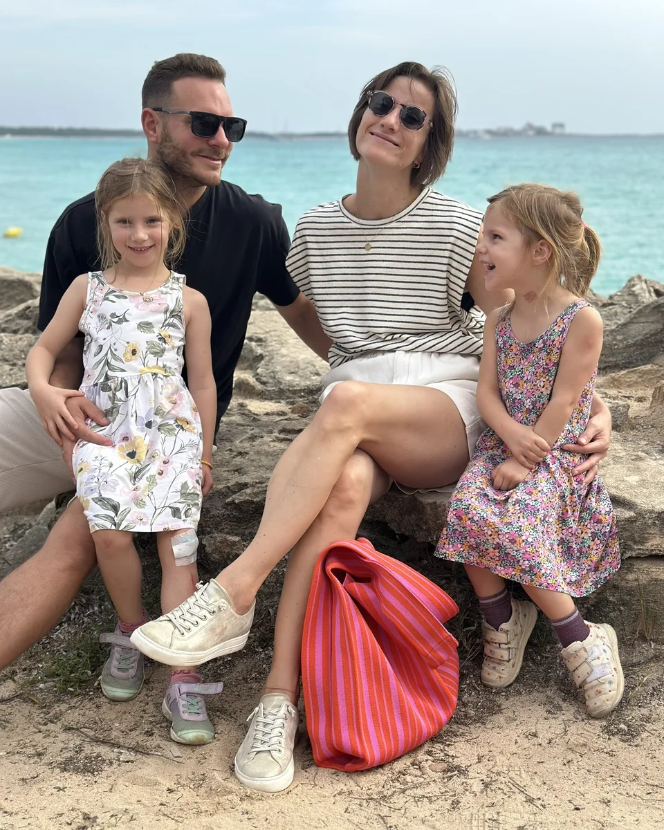 Daniel Pelikan mit seiner Familie